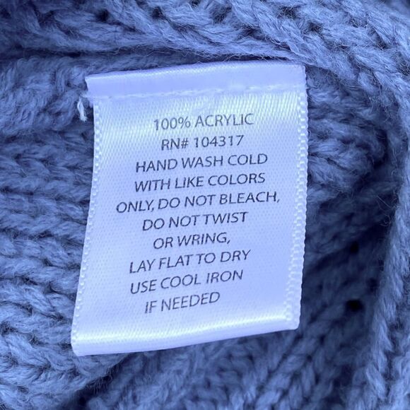 Derek Heart Blue Knit Cardigan Sweater Open Front. Size Small.  VGUC! - Picture 4 of 5